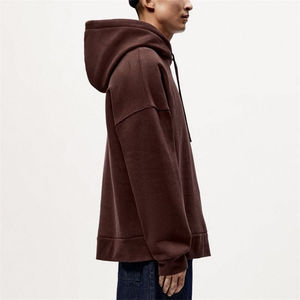 Sweat à capuche brodé 100% coton pour hommes poids lourd vente en gros personnalisé pour la saison d'automne - Product Image 3