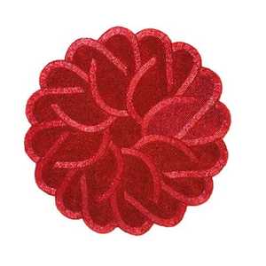 แผ่นรองจานลูกปัดแก้วปักสีทองสีดำแผ่นรองจานจากอินเดียผ้าเปียกพร้อมกล่องบรรจุ - Product Image 3