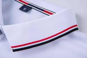 Polos à manches courtes en coton mercerisé à prix compétitif pour hommes Polo en coton mercerisé avec reliure contrastée - Product Image 6