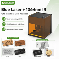 Mini Máquinas de Grabado Láser Encapsuladas, 455nm Azul, 1064nm Infrarrojo, Grabador Láser de Escritorio para Metal, Madera, Cuero y Plástico