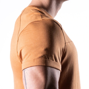 T-shirts à manches longues et col en O en coton épais avec logos brodés et impression DTG personnalisée sérigraphie t-shirts pour hommes - Product Image 6