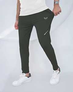 <b>Green</b> Color Casual Straight Stretchable Spring Running Track Gym Jogger Zipper Pocket Breathable Eco-Friendly Lightweight <b>Men's</b> - Product Image 5