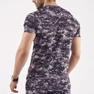 เสื้อยืดลายพรางสไตล์ยุทธวิธีของผู้ชายผ้าคอตตอนเนื้อนุ่มเส้นใยไม้ไผ่ใส่สบาย - Product Image 6