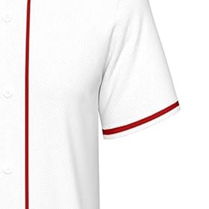 Custom <b>pink</b> <b>Ribbon</b> Full Button Breathable 100% Polyester Baseball Jersey Uniform with Sublimation Printing for Baseball Softball - Product Image 6