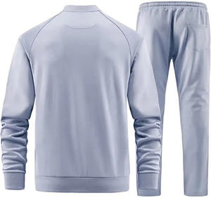Ensembles de jogging pour hommes avec logo personnalisé survêtements zippés 100% coton de haute qualité vêtements d'hiver décontractés respirants confortables pour adultes - Product Image 2