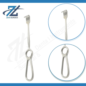 Retractor Quirúrgico Manual de Acero Inoxidable de Alta Calidad, 203 mm de Largo, 4 Puntas, para Uso en Cirugía General, Certificado CE, Fabricante - Product Image 3