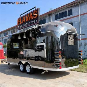 Oriental shimao Airstream nhượng Bộ đường phố thép không gỉ thực phẩm giỏ hàng BBQ foodtrucks thực phẩm di động Trailer thực phẩm bán hàng tự động xe tải - Product Image 1