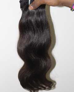 Premium Temple Collection Virgin Indian Human Hair Machine Paquetes de trama Extensiones de peluca Suministro natural del sur de la India - Product Image 1