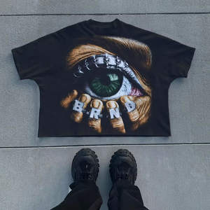 T-shirt ample vintage 100 % coton pour homme, col rond, anti-plis, imprimé numérique, haute qualité - Product Image 3