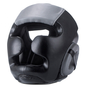 Protège-têtes en cuir léger personnalisé pour hommes Protection de forme physique de couleur unie garde de sécurité de tête en cuir véritable - Product Image 1