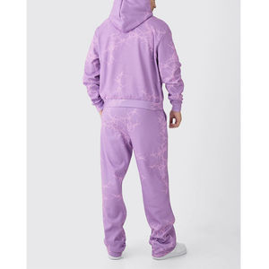 Sweat à capuche de haute qualité à manches longues avec poche kangourou, cordon de serrage, coupe ample et surdimensionnée, imprimé intégral. Pantalon de survêtement décontracté imprimé pour homme - Product Image 2