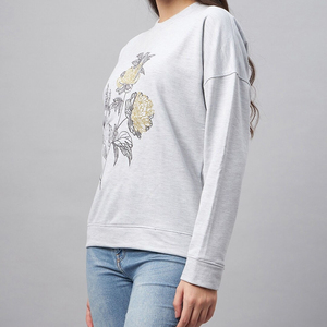 Sweat-shirt à capuche mi-zippé en molleton d'hiver pour femme, col montant oversize, pull à col roulé, logo sur le devant, style streetwear, 100% coton - Product Image 6