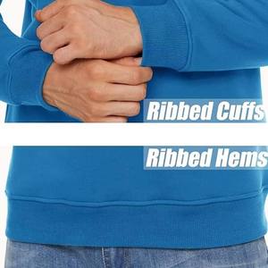 Automne hiver épaissir pulls chauds hauts décontractés pas de capuche à capuche vêtements de sport pulls unis - Product Image 6