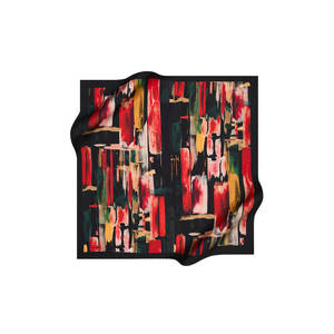 Vintage Cotton Silk Floral Square Scarf-Custom Design Handkerchief - Product Image 2