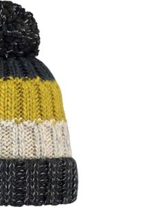 Custom Winter Knit <b>Beanie</b> Hat Black <b>Yellow</b> Grey With Pom Pom Thick Warm Soft Wool Acrylic Blend Custom Manufacturer Unisex Cap - Product Image 3