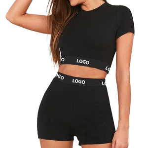 Conjunto de Yoga activo de mujer personalizado de alta calidad sujetador transpirable y equipo de entrenamiento corto de moda al por mayor - Product Image 2