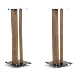 STYLUM 3-in-1 Audio <b>Stand</b> 80cm Oak Satin and Black Floor <b>Speaker</b> with NORSTY3OK Steel <b>Stand</b> Accessory - Product Image 2