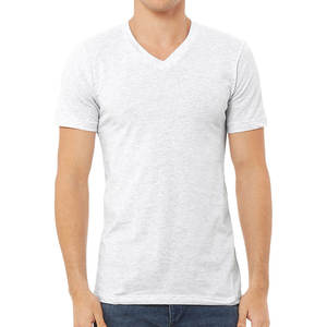 T-shirt de sport uni brodé sur mesure, T-shirt en bambou imprimé à l'écran, T-shirt lourd pour homme, T-shirt de marque 100% coton - Product Image 4