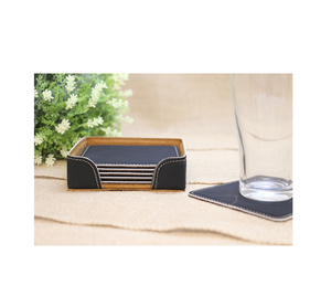 Leather <b>Kitchen</b> <b>Accessories</b> Coffee Cup Table Decor Coaster at Selling Product Factory Price Best Color Round Shape Customized - Product Image 4