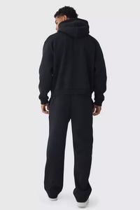 Servicio OEM personalizado de gran tamaño de algodón pesado de los hombres nuevos básicos Premium negro Jogger pantalones al por mayor oferta tendencia 2024 calidad - Product Image 2