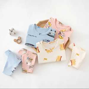 ชุดเสื้อผ้าลำลอง3ชุดสำหรับเด็กผู้หญิงชุดเสื้อผ้า2ชิ้นเสื้อแขนสั้น + กางเกงขาสั้นสไตล์แมว & เสือดาวทันสมัย - Product Image 3