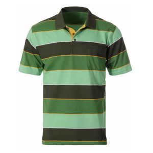 Camiseta de manga corta para hombre, Polo a rayas Multicolor, tela de piqué de poliéster de calidad prémium, camiseta de diseño sólido - Product Image 6