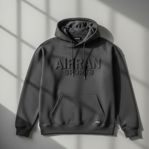 Sudadera con Capucha AIFRAN con Logotipo en Relieve 3D para Hombre, Estilo Urbano, Gruesa, Estampado Abultado, Felpa, Personalizada, de Algodón, para Gimnasio y Deportes - Product Image 1