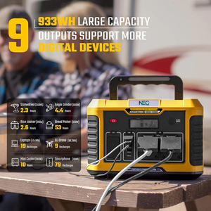 เครื่องกำเนิดพลังงานแบบพกพา Neg 1000LFP เครื่องควบคุม MPPT สำหรับการใช้ชีวิตนอกกริดแบบฉุกเฉิน - Product Image 6