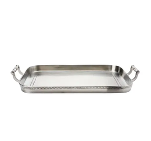 Bandeja de aluminio con asas Bandeja de aluminio decorativa Mesa de centro Bandeja de aluminio para servir más vendida - Product Image 5