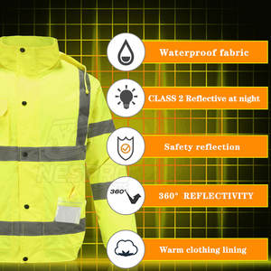 Venta caliente Chaqueta DE SEGURIDAD Alta visibilidad Construcción Seguridad Hi Vis Chaqueta DE SEGURIDAD reflectante - Product Image 5