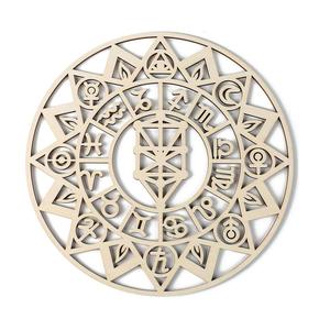 Décoration murale en bois, grille de cristal, géométrie sacrée, découpe au laser - Product Image 6
