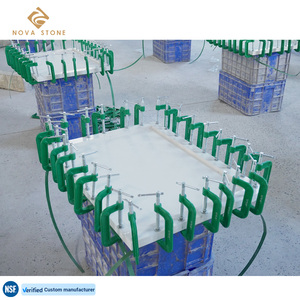 Tapa de tocador de cuarzo NV171, cuenco ovalado, recorte de agujero, integración gruesa sin costuras, tapa de tocador de cuarzo blanco puro con precio competitivo - Product Image 4