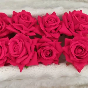 Haarnadeln Blumen haar Hochzeit Blume Pin Rose Red Flower Haars pange Burgunder Brötchen