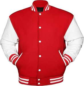 Men Jacket Chicago Jacket High Quality OEM & ODM Service Embroidery Logos Leather Sleeves College CollegeBaseballjacket for men - Product Image 2