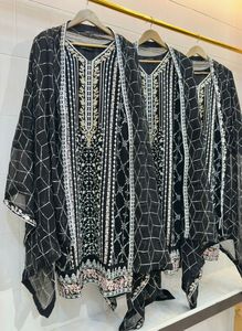 Nueva llegada tradicional mujer Farshi Shalwar Kameez conjunto bordado algodón césped Anarkali Dupatta para fiesta desgaste sin arrugas - Product Image 3