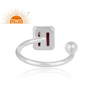 แหวนพลอยโกเมนปรับได้ทำจากเงินแท้เครื่องประดับสำหรับผู้หญิงของขวัญดีไซน์ล่าสุด - Product Image 4