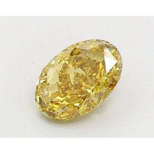 Oval 4.06ct VS2 Fancy <b>Vivid</b> Yellow Lab Grown Diamond - Product Image 1