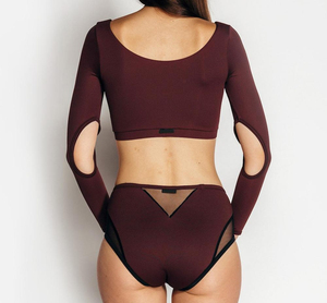 Vêtements de performance de danse à séchage rapide confortables pour femmes Impression de logo personnalisé Nouveau matériel de spandex de polyester Ensembles inférieurs supérieurs pour - Product Image 6