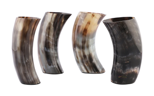 Corne à bière décorative de haute qualité, vente en gros d'usine, couleur naturelle, corne viking, chope à bière avec plateau de service - Product Image 4