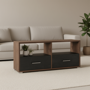 Base para Sala de Estar DOUBLE Db801 en Color Nogal con Óxido Negro, 139x41x57cm, para Estantes de Exhibición Sarmog DOUBLE Db801 - Product Image 3