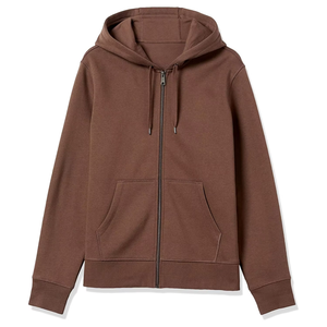 Sudadera con capucha para hombre, transpirable, cómoda, de gramaje pesado, con cremallera completa, logotipo bordado personalizado, alta calidad, 100% algodón polar, para otoño - Product Image 1