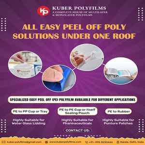 Película de rollo de tapa de polipropileno fácil de pelar, PE plástico blando con superficie brillante, a prueba de humedad y característica de pelado - Product Image 2