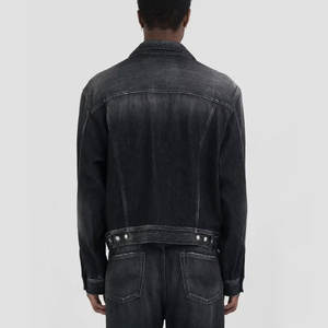 Meilleures ventes de vestes en jean pour hommes/vestes en jean pour hommes avec logo brodé disponibles à un prix raisonnable - Product Image 2