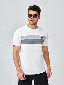 Camisetas de hombre 100% algodón por encargo logotipo impreso ropa de calle camisetas de hombre de alta calidad a la venta a precio al por mayor - Product Image 5