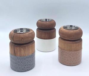 Brûleur d'encens écologique Mubkhar avec incrustations en bois et résine, design incurvé, style arabe, ensemble de brûleurs d'encens pour l'Aïd - Product Image 2