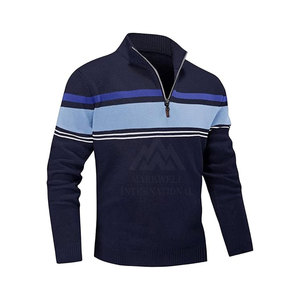 Dernier modèle Design de haute qualité Nouveau pull à demi fermeture éclair pour homme Impression de logo personnalisé Pull à demi fermeture éclair pour homme - Product Image 1