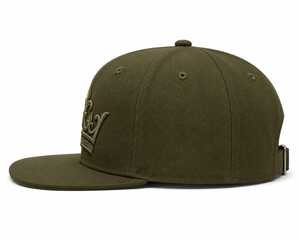 Casquette Snapback 5 Panneaux Brodée 3D Olive Crown, Visière Plate, Vert Olive Premium, Sport Décontracté - Product Image 4