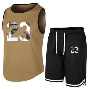 Wholesale Custom Summer New Arrival Polyester Jogging Sportswear Gym Tracksuit and Short 2 Piece Shorts <b>Men</b> T Shirt <b>Set</b> - Product Image 3