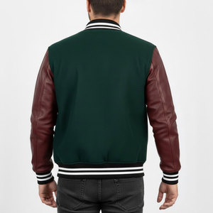 Veste en cuir de qualité supérieure, style universitaire, design intemporel avec coutures durables, veste d'hiver - Product Image 3