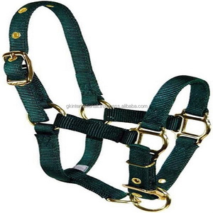 Designer Nylon Deluxe Halter pour cheval matériel en laiton coutures matelassées sur mesure entièrement réglable Nylon Horse licou toutes tailles - Product Image 4